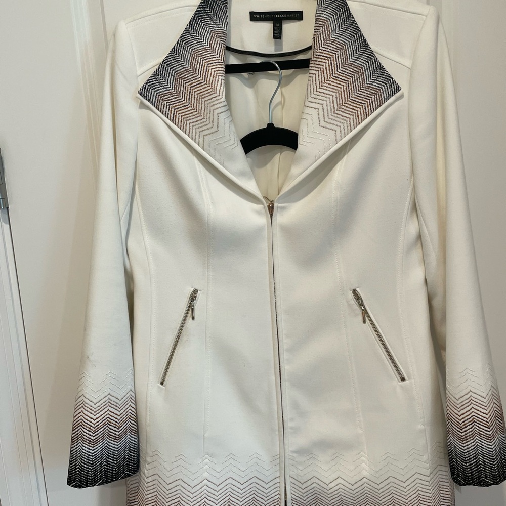 WHBM 2 Piece Jacket & Skirt Set - Embroidered Size Medium/ Size 10